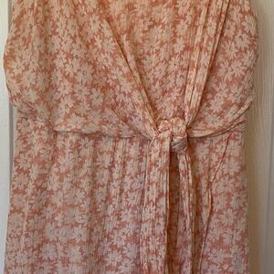 altar’d state Light Pink Floral Spaghetti Strap Short Dress